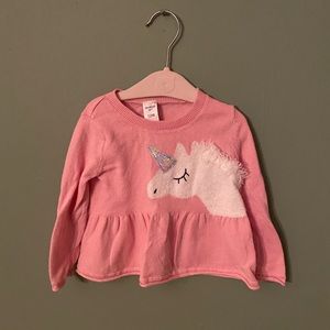Baby girls Oshkosh unicorn sweater